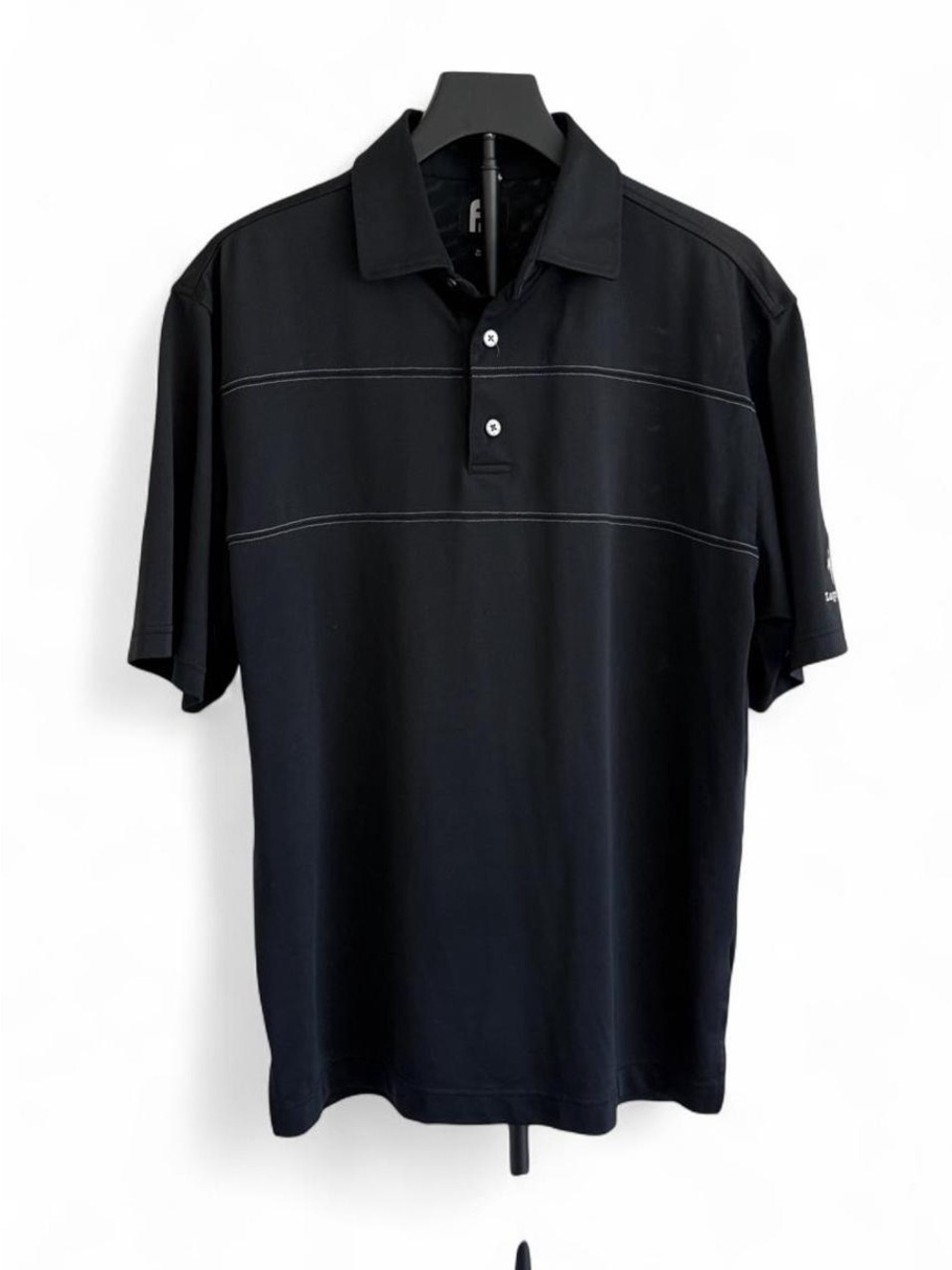 FootJoy Legend Trail Men's Polo Shirt black Short Sleeve Solid Stretch L